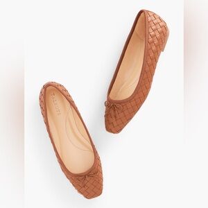 Talbots Tinsley Woven Ballet Flats Brown Size 6